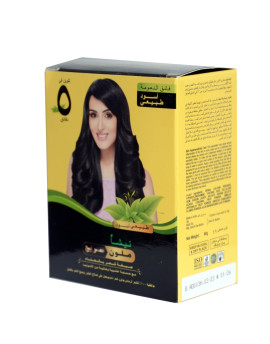 نيشا صبغة شعر بالحناء ملون سريع اسود..